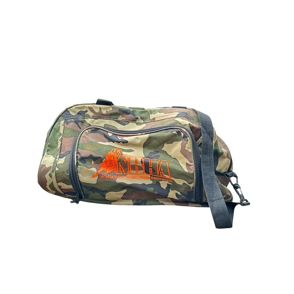 National Barrel‎ Horse Association NBHA Camo Double Handle Duffle Bag With Strap